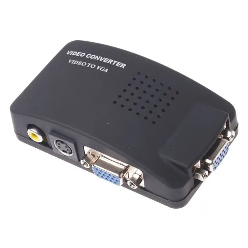 High Resolution VGA To Video&S Video BNC TV Signal Converter Box on