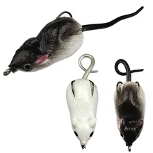Soft Rubber Mouse Fishing Lures Baits Top Water Tackle Hooks Bass Bait Fishing Tackle Box Accessory