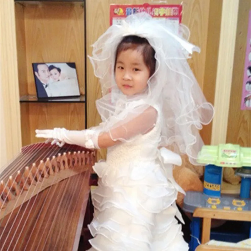 Детская свадебная вуаль Heardress с маленьким жемчугом украшения для волос цветок девушки повязки, резинки для волос аксессуары Para El Pelo 85AA368