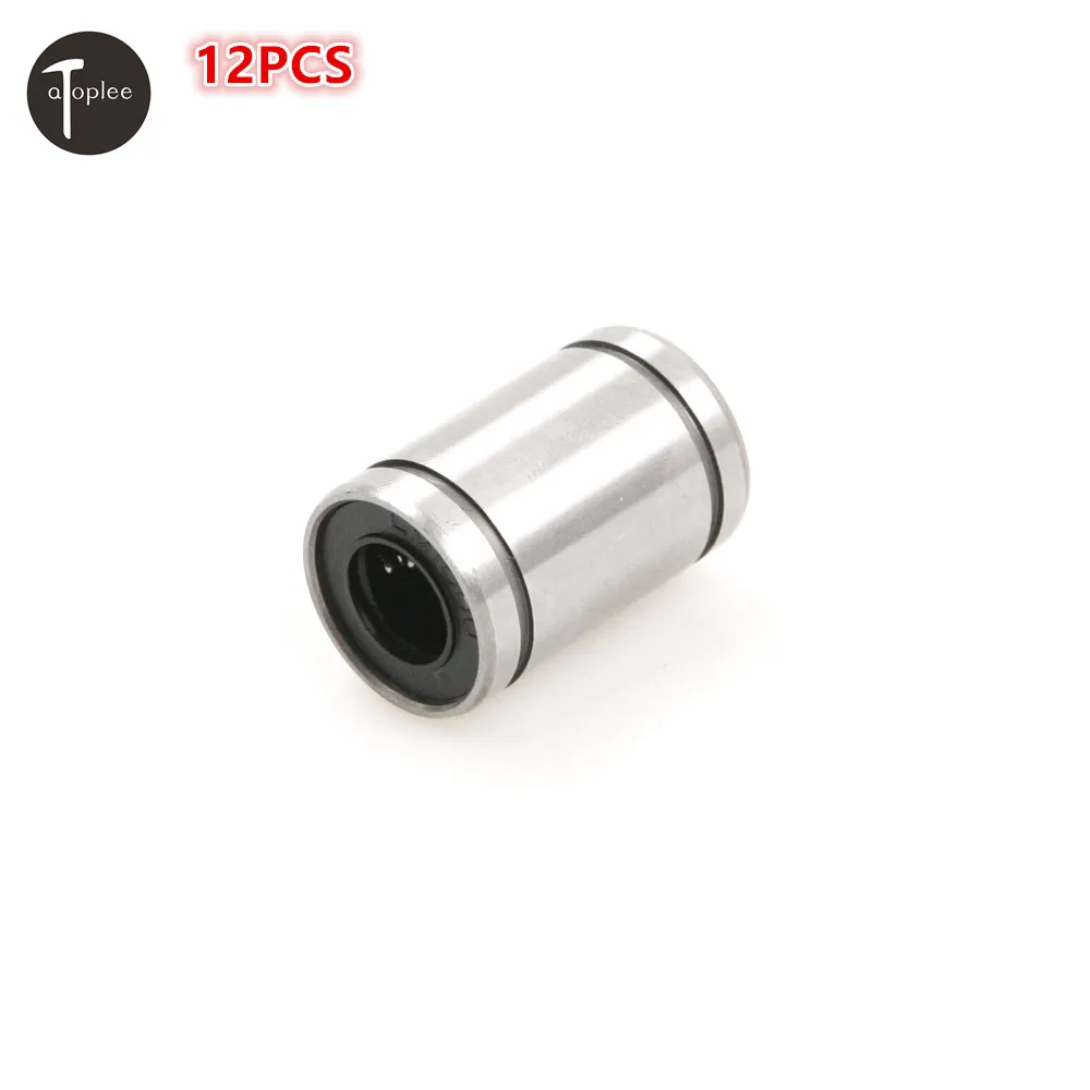 

12PCS 8mm/10mm LM8UU Linear Motion Ball Bearing Bush Bushing Set Safe Carbon Chromium Bearing Steel Accessories