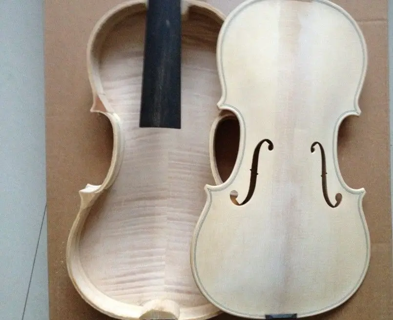 4/4 Violin nice copy "Laurentius Guadagnini"1746 Unvarnished top & back unglue violin