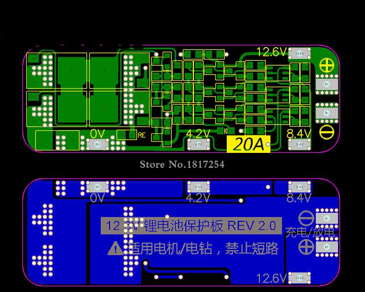 3S 20A литий-ионная литиевая батарея 18650 зарядное устройство PCB плата защиты BMS для сверлильного мотора 12,6 в Lipo ячеечный модуль 64x20x3,4 мм