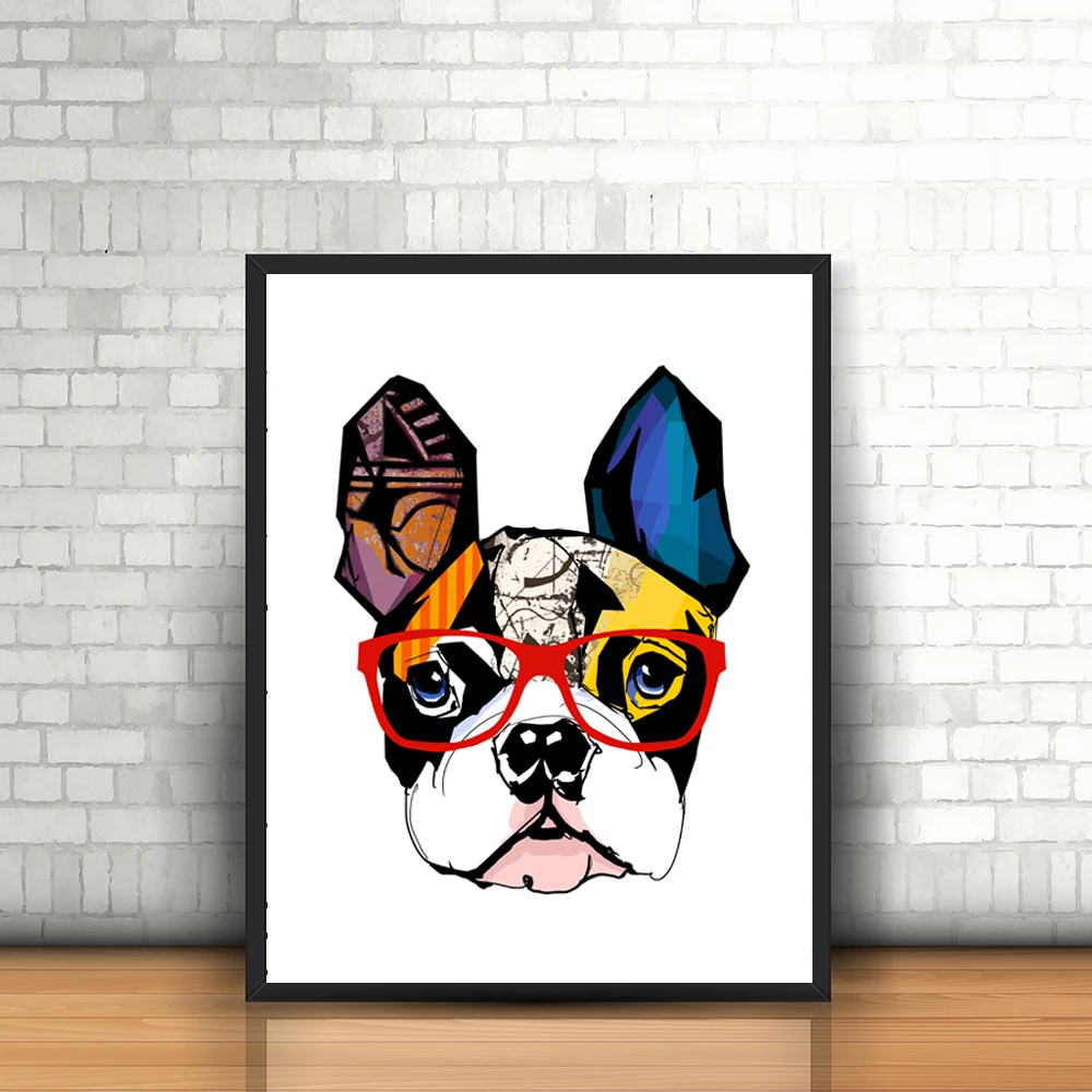 Unframed Fashion Lovely Attractive Pet Dog Canvas Art Print Painting