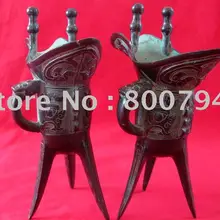 Редкие Пара Большой Династии Хань(25-220) Бронза Чашки