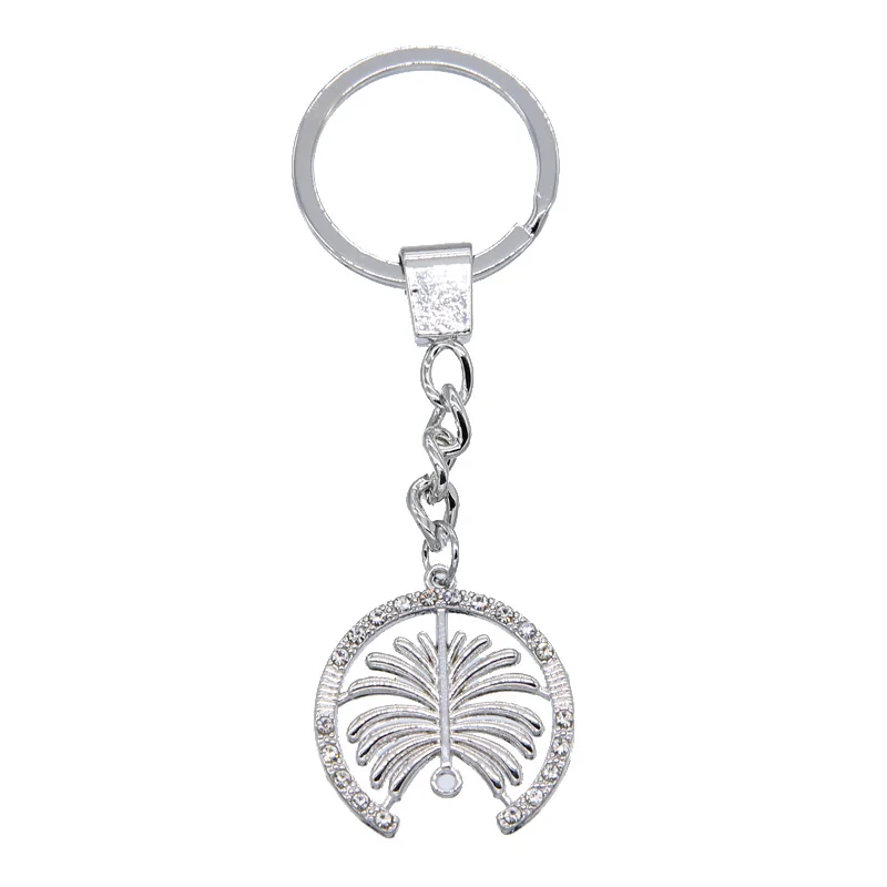 

Glamour fashion Dubai Palm Island Key Holder High Quality Key Chains Keychain Jewelry Handmade Pendant Charm Lucky Jewelry