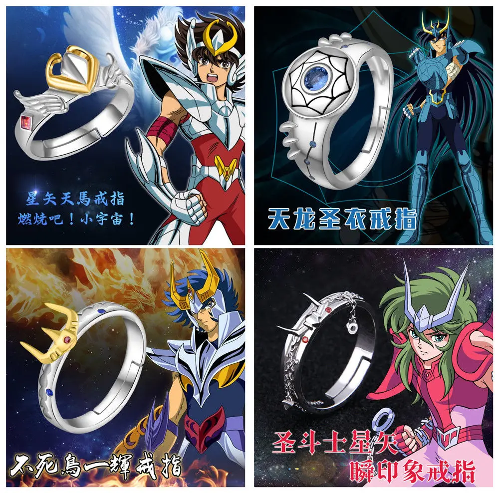 

Anime Saint Seiya Cloth Myth S925 Sterling Silver Ring Jewelry Cosplay Prop Gift
