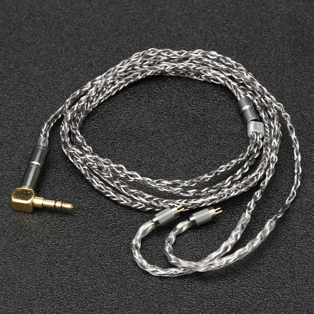 BGVP DM6 400 провод 6N OCC посеребренный кабель для наушников Универсальный MMCX 0,78 2pin HiFi кабель для наушников Замена - Цвет: 3.5mm 0.78 pin