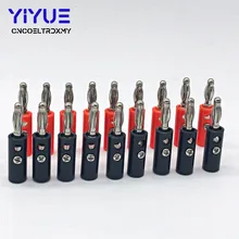 20 шт. 4 мм разъем типа "банан" красный и черный Длина 40 мм разъем