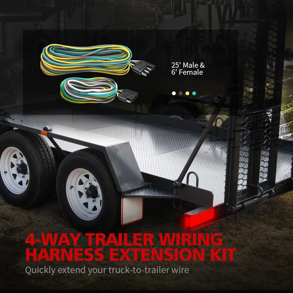 MICTUNING Новый 4 контактный 25 дюймовый штекер и 6 гнездовой разъем 18 AWG цветной