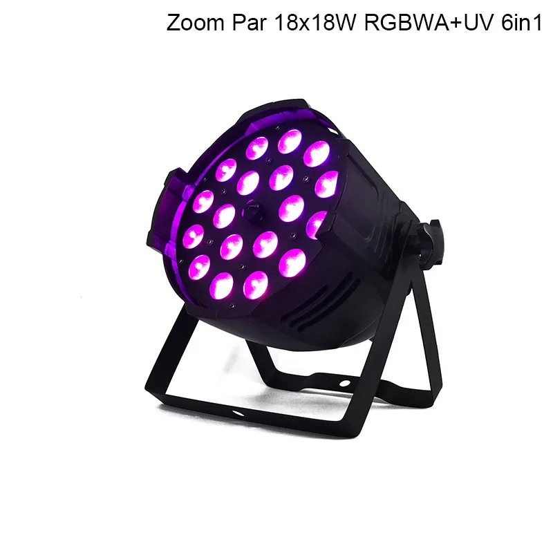 18x18W RGBWA+UV 6in1 LED Par Light Outdoor Zoom Par Can Zoom Led Par Light For Birthday Party Wedding Dj Disco Dance Floor Clubs - Цвет: Zoom 18x18W 6in1