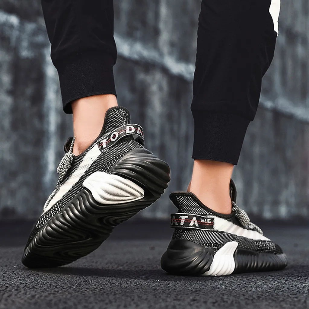 SAGACE/мужские повседневные кроссовки; Модная элегантная ткань; тканая дышащая сетчатая обувь; мужские высокие кроссовки; Feminino Zapatos