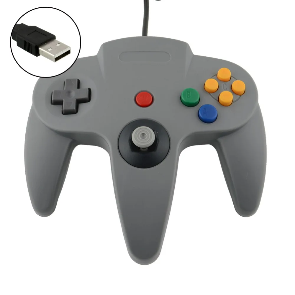 LBKAFA Wired USB Game Controller Gaming Joypad Joystick USB Gamepad For Nintendo Game cube For N64 64 PC For Mac Gamepad