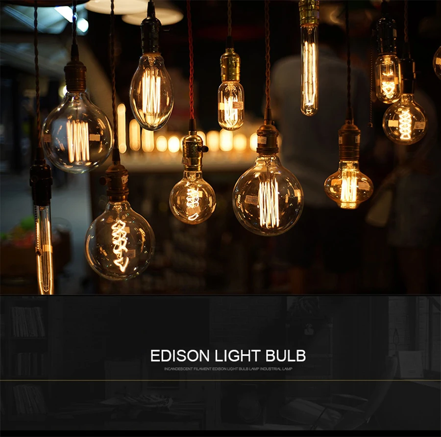 E27 40W Vintage Lamp Edison Bulb Chandelier Lighting G125