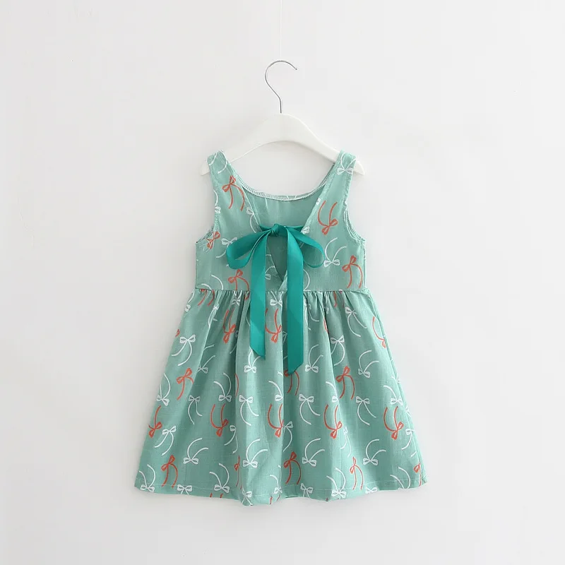 Одежда для девочек от 1 года до 6 лет летнее платье для девочек детское Ягодное платье с v-образным вырезом сзади детское Хлопковое платье-майка для девочек детская одежда - Цвет: 8