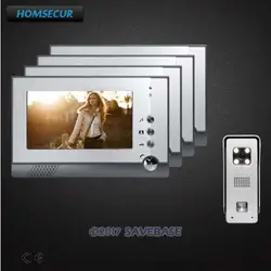 HOMSECUR CMOS цвет серебро 7 "телефон видео домофон системы с одной кнопкой разблокировать для дома безопасности