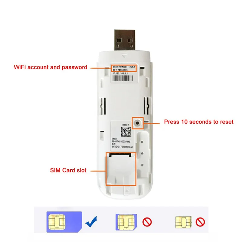 Разблокированный huawei E8372h-155 USB Wi-Fi модем 4G 150 Мбит/с LTE FDD Band 1/3/5/7/8/20 аппарат, который не привязан к оператору сотовой связи полоса 38/40/41 3g мобильный usb-ключ