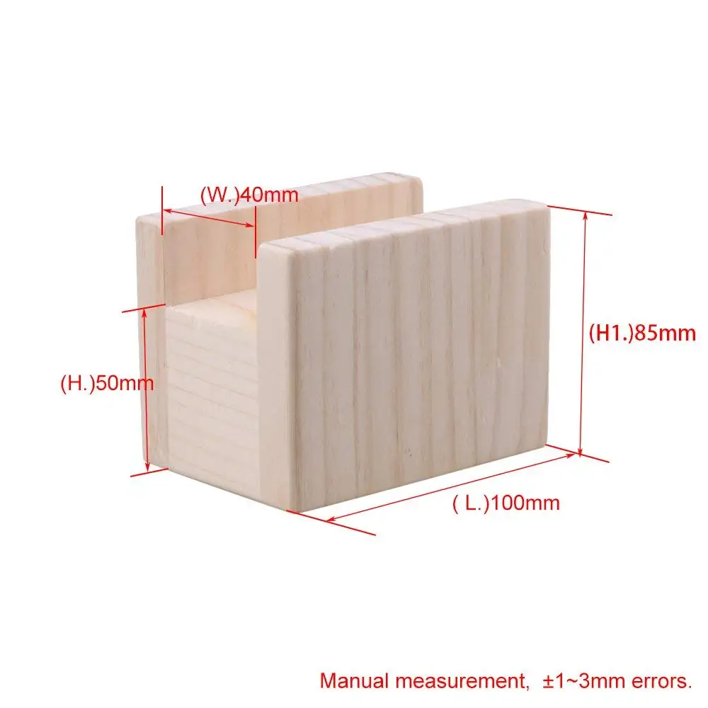 2Pcs 10x7x8.5cm Wood Table Desk Bed Riser Lift Furniture Lifter Storage for 4cm Groove Feet Up to 5cm Lift