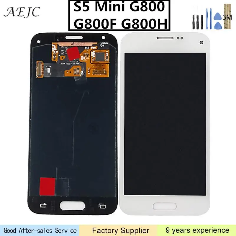 

Super AMOLED For Samsung S5 Mini G800 G800F LCD Screen Display Touch Screen Digitizer Assembly 4.5" For Samsung S5 Mini Screen