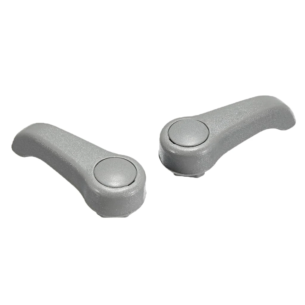 2 Pair New and Durable Replacement Part 3518 Seat Adjuster Lever Handle Adjust for    Clio MK2 Grey