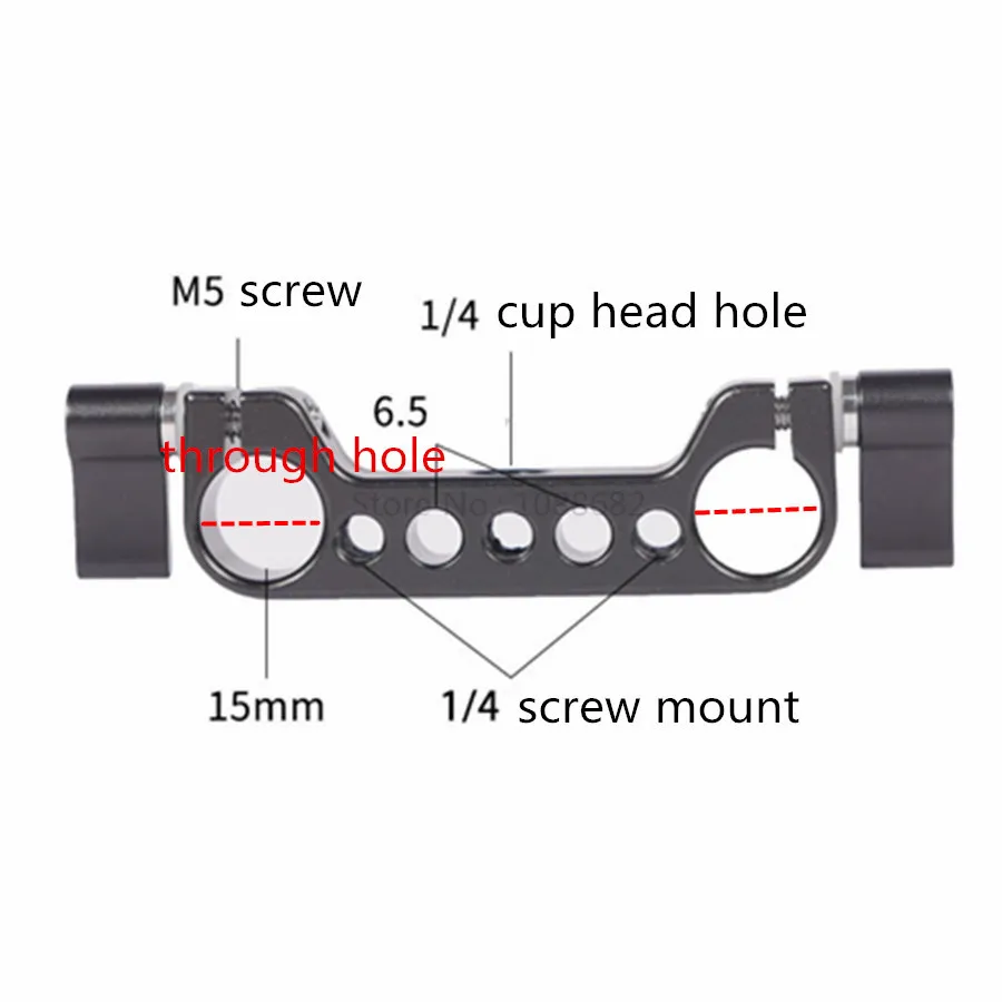 Jadkinsta двойной 15 мм стержень зажим Поддержка рельсовая система 1/"-20 резьба для DLSR камеры Rig клетка опорная пластина ручка фото Комплект
