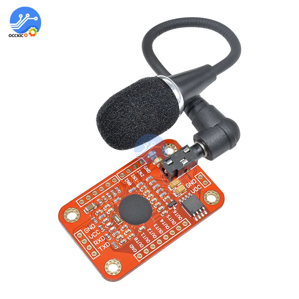 1 комплект модуль распознавания голоса V3 распознавание скорости Совместимость с Ard для Arduino поддержка 80 видов голосовой звуковой платы