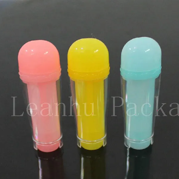 5G double wall empty beautiful colored Lip balm containers Lipstick Tube tins package lip balm
