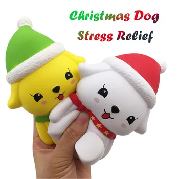 

Christmas Cute Dog Soft Scented Stuffed Slow Rising Toys Stress Relief Toy rising wipes anti-stress toys B2