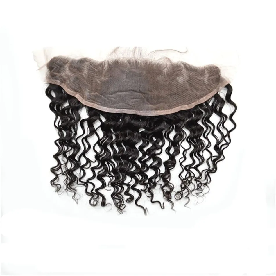 Brazilian hair ear to ear lace frontal closure with 4 bundles deep wave bundle with 134 lace frontal 5 pcslot (1)