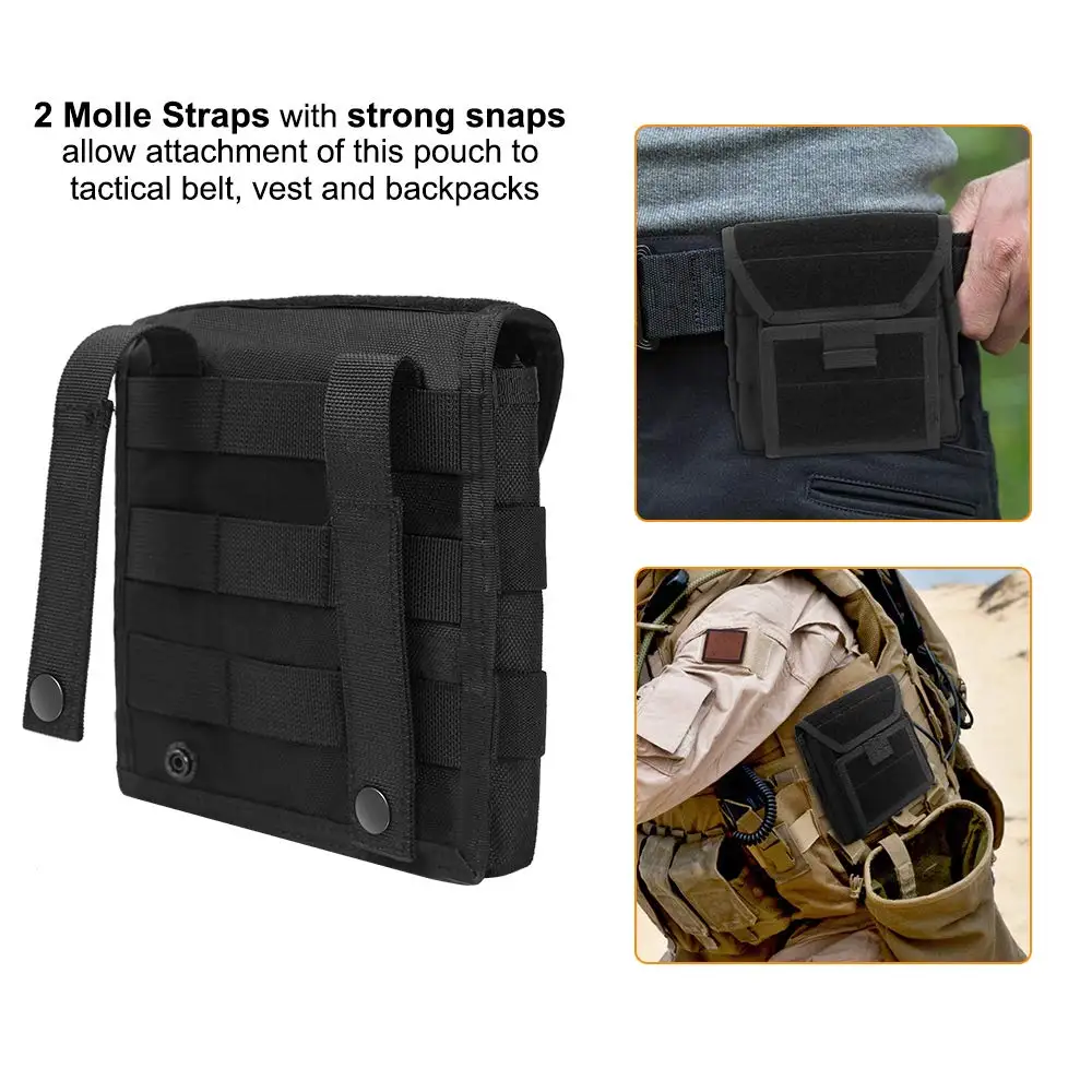 Military Molle Admin Front Vest Ammo Storage Pouch Magazine Utility Belt Waist Bag For Hunting Shooting Paintball CF Game