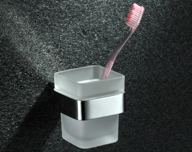 Ванная комната аксессуары держатель одной чашки зуб Ванная комната чашки стойки квадратный один стакан подстаканник зуб