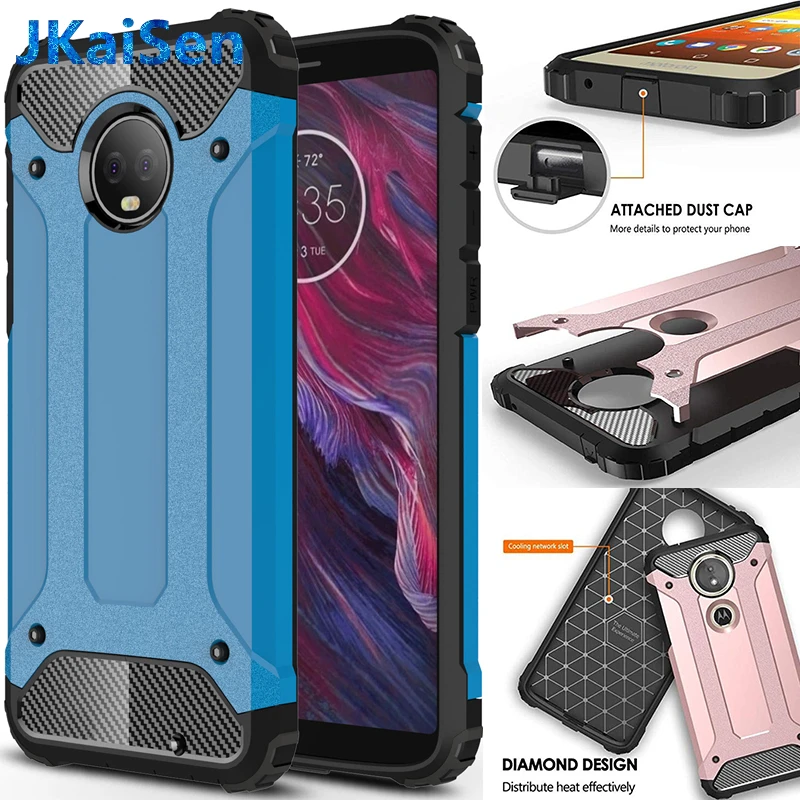

For Motorola Shockproof Armor Silicone Phone Case For MOTO E5 E6 G4 G5 G6 G7 Z Play Plus One Power Force TPU Back Cover Coque