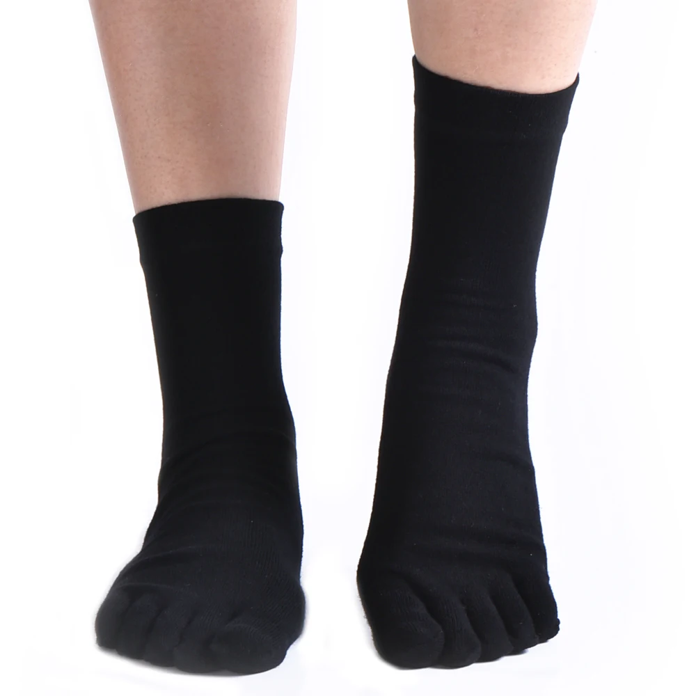 1 пара зима-осень теплые удобные Для мужчин Для женщин Guy пять пальцев чистого Мягкий хлопок носки с пальцами