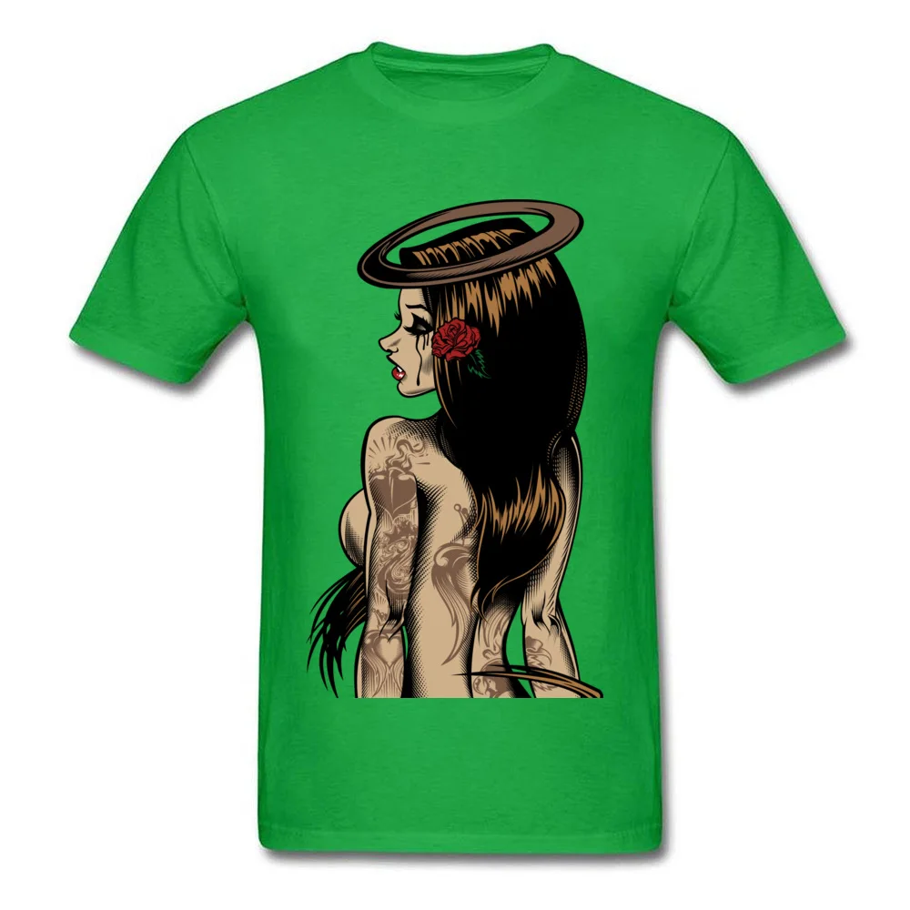 Laura [colored] 100% Cotton Top T-shirts for Men Short Sleeve Printed On Tees Brand New Summer Round Neck Sweatshirts Customized Laura [colored] green