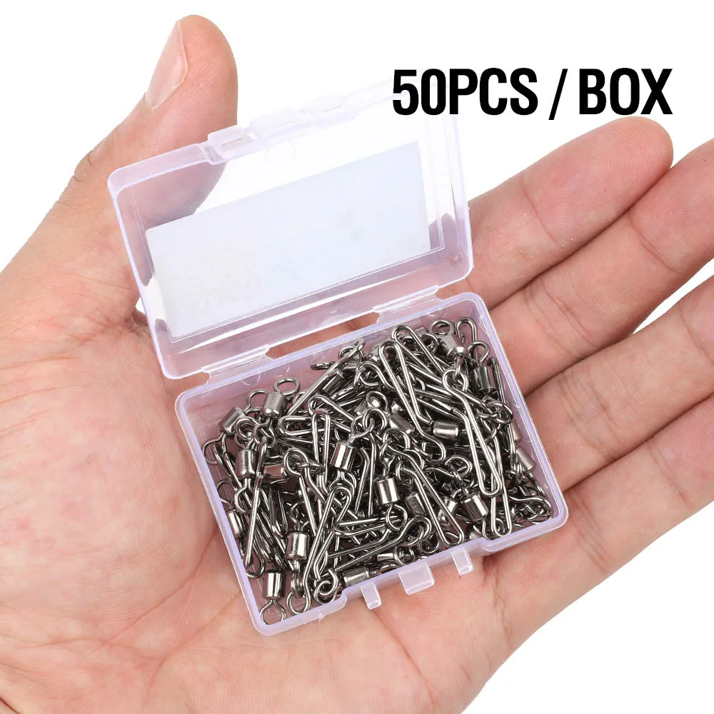 50 PCS DONQL 10/20/50 шт рыболовные Вертлюги разъем 2#-10# кирпечей из глины кнопки Pin Вращающийся шарнир для рыболовный крючок Приманка для карпа на рыбалку аксессуары - Цвет: 50 PCS