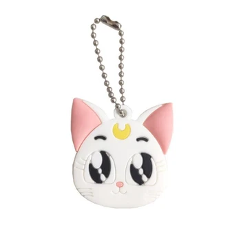 Cute Sailor Moon Luna Cat Keychain 2