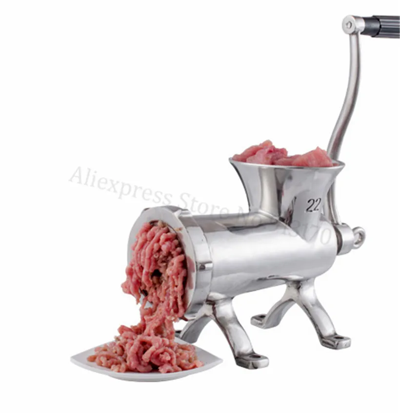 

22# Heavy Duty Manual Meat Grinder Sausage Mincer Machine Table Crank Tool Pasta Cutter Maker Stainless Steel