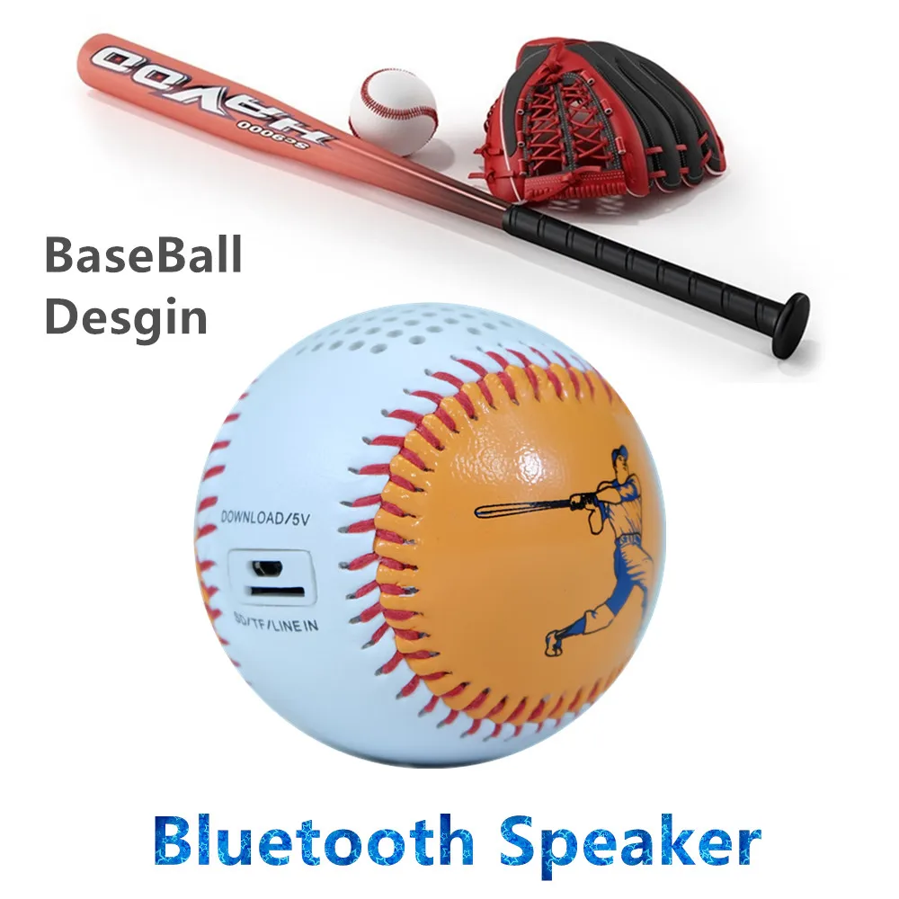 Sports Baseball real size Bluetooth Speaker audio player Mini Subwoofer