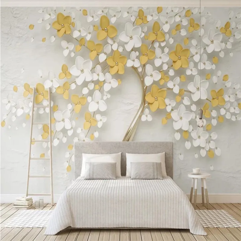 New lemon yellow 3d embossed flower simple background wall custom photo wallpaper - wallpaper mural New lemon yellow 3d embossed flower simple background wall custom photo wallpaper - wallpaper mural