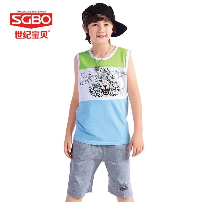 De dos piezas sin mangas Shorts 11 12 13 14 años ropa para el niño marca chándal conjuntos de verano para niños 6C5100|sports clothes for boys|clothes forclothes for boys - AliExpress