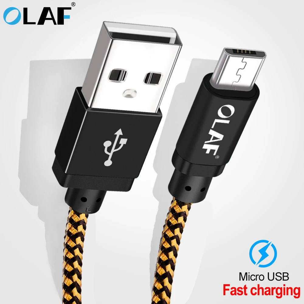 أولاف جديلة المصغّر usb كابل 25 سنتيمتر 1 متر 2 متر 3 متر 5 فولت/2A كابل شحن لهواتف سامسونج Xiaomi سريع شحن للهاتف المحمول كابل بيانات كابل يو اس بي