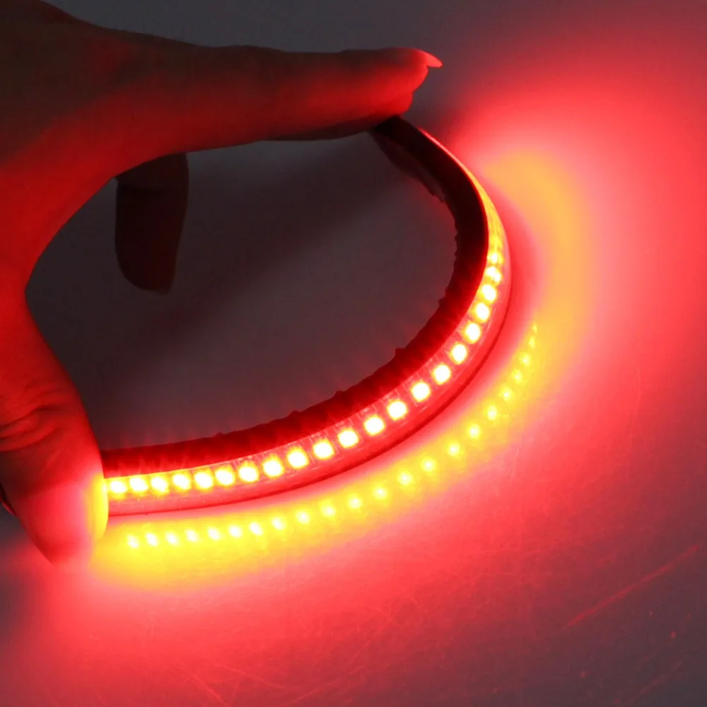 Резиновая полоска с 2835 SMD LED стоп сигналами для мотоцикла сигнальная полоса 32