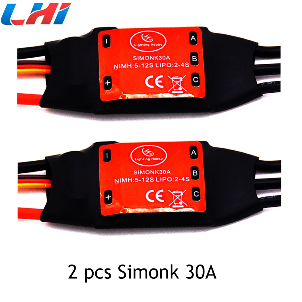 2017 New 2pcs  Simonk 30a Time-limited Frame Airplanes Rc Car Lipo Hsp Brushless 450 Helicopter Multicopter Speed Controller Esc