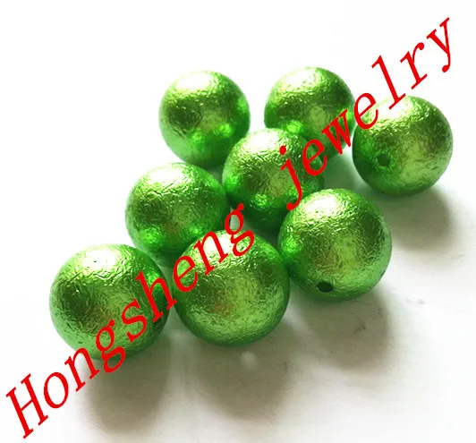 

(choose size) 12mm/16mm/20mm lime green acrylic wrinkles pearl beads for DIY chunky beads Jewelry necklace making