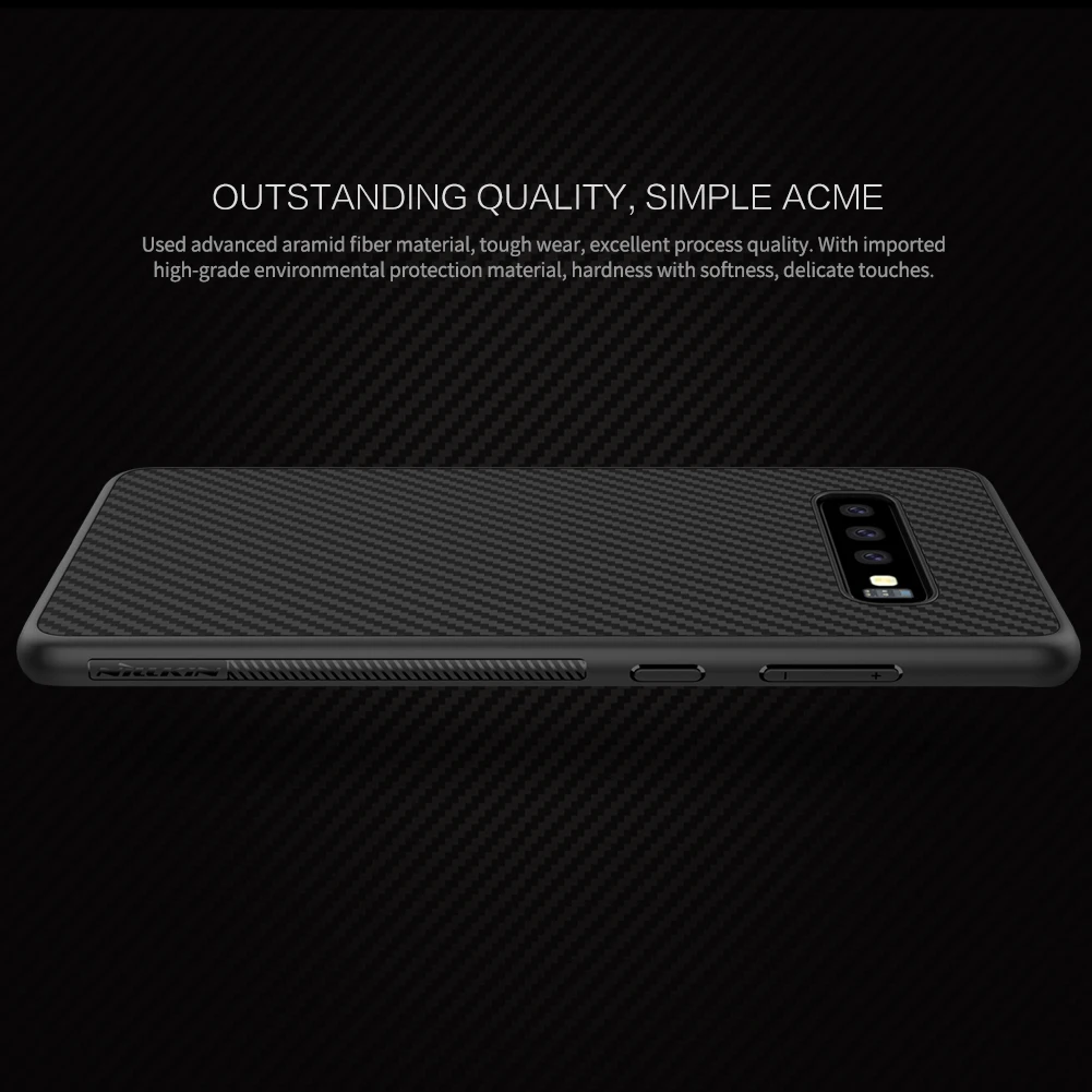 Nillkin Synthetic Fiber чехол для samsung Galaxy S10 Plus Роскошные телефон shell задняя крышка для samsung S10