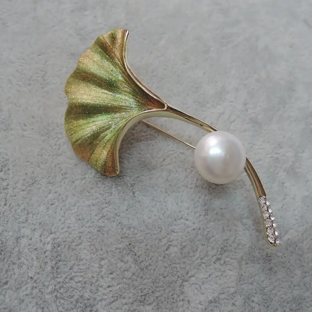 高品質 100 自然淡水パールブローチ 非常にファッション葉ブローチ Pearl Brooch Brooch Fashionfashion Brooch Aliexpress