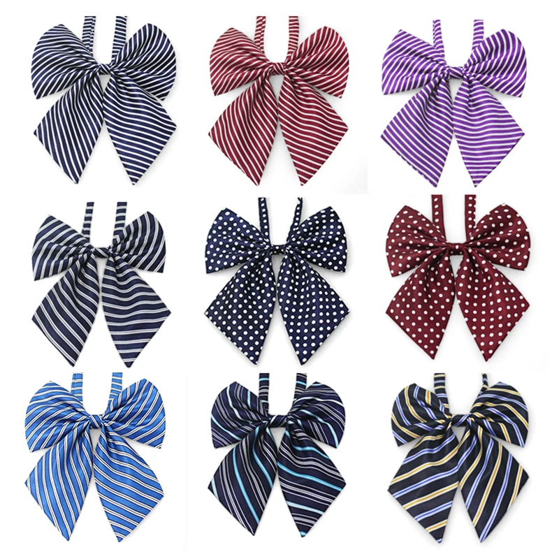 32 Styles Solid Strip Plaid Kawaii Neck Ties School Uniform Girl Bow ...