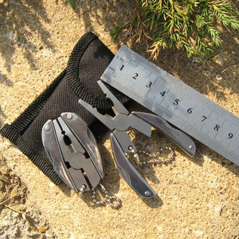 Открытый портативный многофункциональный складной плоскогубцы складной нож брелок отвертка для кемпинга выживания EDC инструменты дорожные наборы