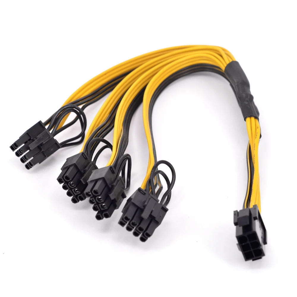 PCI e 6Pin от 1 до 4 портов 6 + 2pin Расширение питания кабель &quotМама папа&quot PCIe видеокарта
