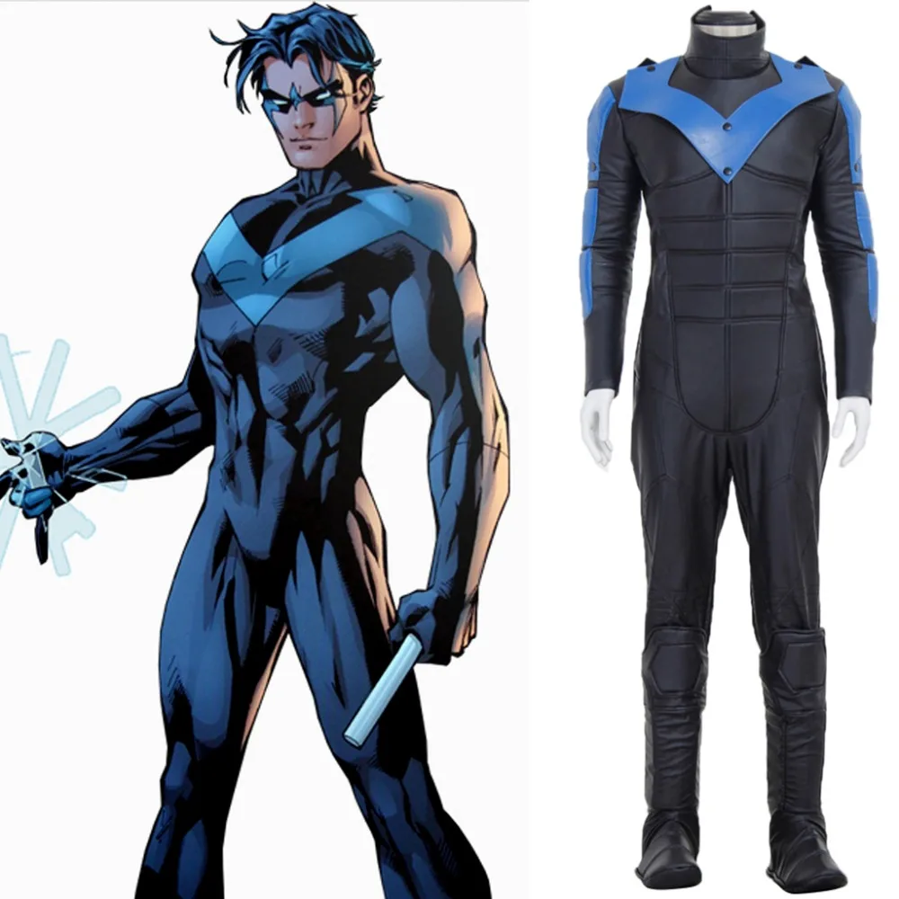 Костюм Nightwing костюм комбинезон костюм найтвинга Хэллоуин косплей костюм для мужчин