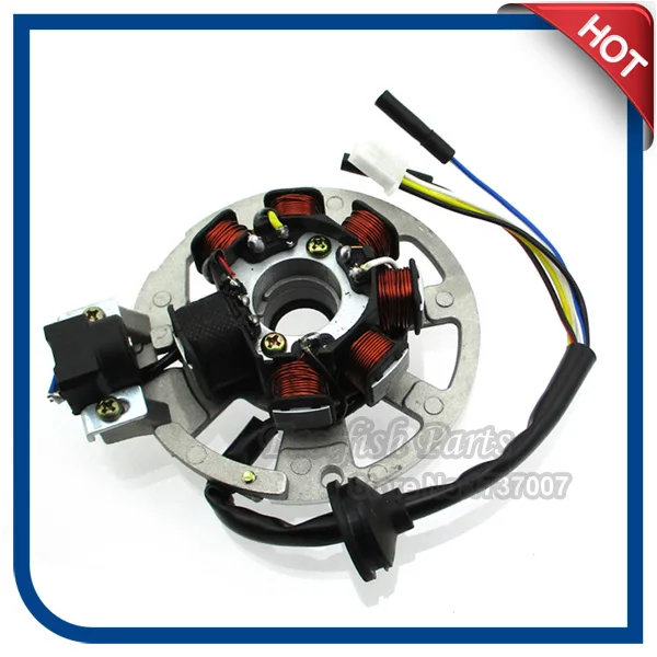 7 катушки 5 Провода статора для 2 такта Alpha Sports 50cc 70cc 90cc ATV 1PE40QMB 1PE50QMF | Автомобили и